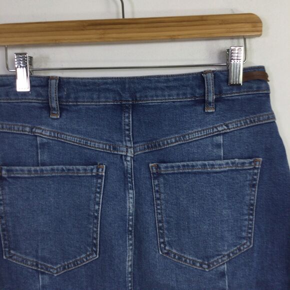 PILCRO and The Letterpress Anthropologie Womens Denim Pencil Skirt Blue Size 4 - Picture 11 of 16